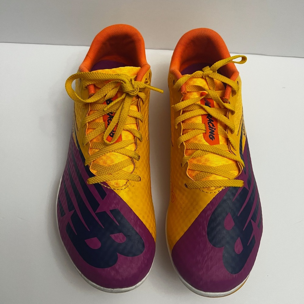 New Balance SD100 V4 Racing Spikes Track Shoes Purple Yellow Orange US 8.5